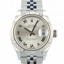 Ladies Rolex DateJust 28 279174 Steel case with Silver dial