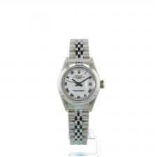 Ladies Rolex Oyster Perpetual Date 79160 Steel case with White dial