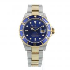 Gents Rolex Submariner Date 16613 18ct Yellow Gold   Stainless Steel case with Blue dial