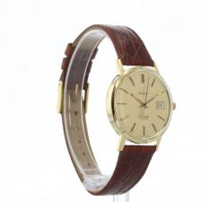 Gents Omega Seamaster 18 CT case with Gilt dial