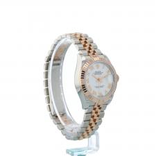 Ladies Rolex DateJust 28 279171 18ct Rose Gold   Stainless Steel case with White dial