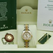 Ladies Rolex Datejust 179173 18ct Yellow Gold   Stainless Steel case with Cream Jubilee dial