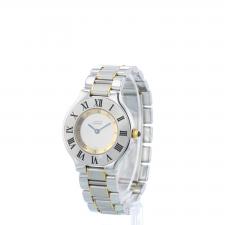 Ladies Cartier Must 21 1330 Gold Plated Stainless Steel case with Silver dial