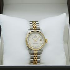 Ladies Rolex Datejust 79173 18ct Yellow Gold Stainless Steel case with Cream Jubilee dial