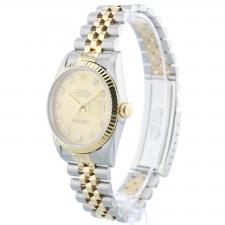Gents Rolex DateJust 16233 18ct Yellow Gold Stainless Steel case with Champagne Diamond Set dial