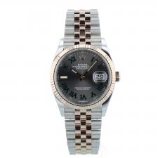 Gents Rolex DateJust 36 126231 18ct Rose Gold Stainless Steel case with Wimbledon dial