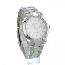 Gents Rolex DateJust 41 126300 Steel case with White dial