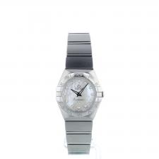 Ladies Omega Constellation 12310246055001 Steel case with MOP Diamond dial