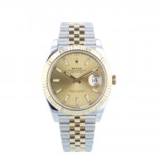Gents Rolex Datejust 41 126333 18ct Yellow Gold Stainless Steel case with Gilt dial