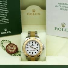 Gents Rolex Yacht-Master 16623 18ct Yellow Gold   Stainless Steel case with White dial