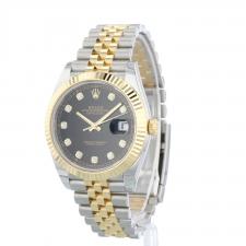 Gents Rolex Datejust 126333 18ct Yellow Gold   Stainless Steel case with Black Diamond Set  dial