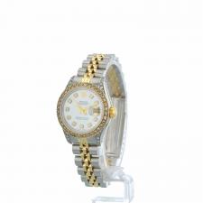 Ladies Rolex DateJust 69173 18ct Yellow Gold Stainless Steel case with MOP Diamond dial