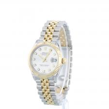 Ladies Rolex DateJust 31 278273 18ct Yellow Gold   Stainless Steel case with Silver and Diamond dial