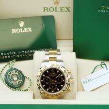 Gents Rolex Daytona 116503 18ct Yellow Gold Stainless Steel case with Black dial