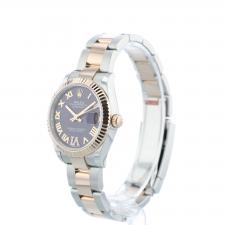 Ladies Rolex DateJust 31 278271 18ct Rose Gold   Stainless Steel case with Aubergine Diamond dial