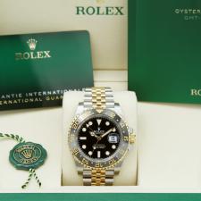 Gents Rolex GMT Master II 126713GRNR 18ct Yellow Gold Stainless Steel case with Black dial