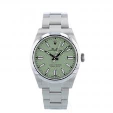 Gents Rolex Oyster Perpetual 41 134300 Steel case with Pistachio dial