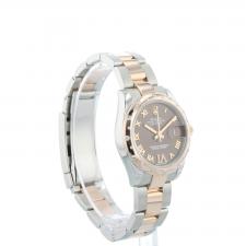 Ladies Rolex DateJust 31 178341 18ct Rose Gold   Stainless Steel case with Chocolate Diamond Set dial