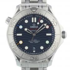 Gents Omega Seamaster Beijing 2022 52230422003001 Steel case with Blue Wave dial