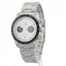 Gents Tudor Black Bay Chrono 79360N Steel case with White dial