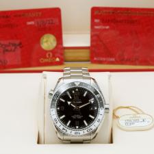 Gents Omega Seamaster GMT 21530442201001 Steel case with Black dial