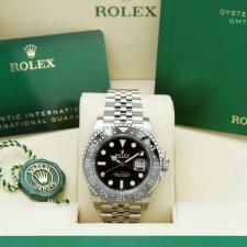 Gents Rolex GMT Master II 126710GRNR Stainless Steel case with Black dial