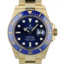 Gents Rolex Submariner Date 126618LB 18ct Yellow Gold case with Blue dial