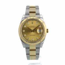 Gents Rolex Datejust 41 126333 18ct Yellow Gold   Stainless Steel case with Champagne Diamond Set dial