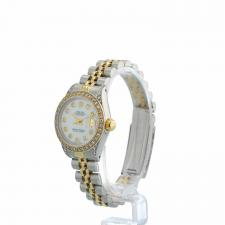 Ladies Rolex DateJust 69173 18ct Yellow Gold Stainless Steel case with MOP Diamond dial