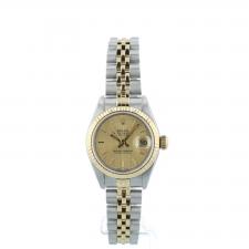 Ladies Rolex Datejust 79173 18ct Yellow Gold   Stainless Steel case with Gilt Tapestry dial