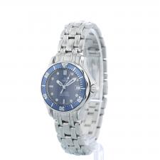 Ladies Omega Seamaster 258380 Steel case with Blue Wave dial
