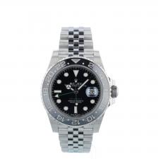 Gents Rolex GMT Master II 126710GRNR Stainless Steel case with Black dial