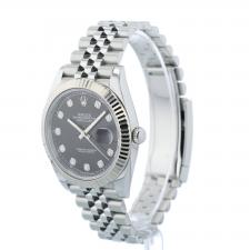 Gents Rolex Datejust 41 126334 Stainless Steel case with Black Diamond dial