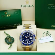 Gents Rolex Submariner Date 126613LB 18ct Yellow Gold Stainless Steel case with Blue dial