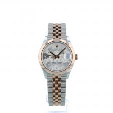 Ladies Rolex DateJust 31 278241 18ct Rose Gold   Stainless Steel case with Silver Floral Motif Diamond dial