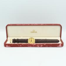 Gents Omega DeVille 73201412 18 CT case with Gilt dial