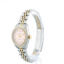 Ladies Rolex Datejust 69173 18ct Yellow Gold   Stainless Steel case with Pink Diamond dial