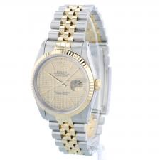 Gents Rolex Datejust 16233 18ct Yellow Gold   Stainless Steel case with Houndstooth dial