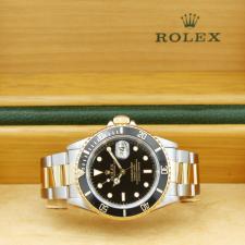 Gents Rolex Submariner Date 16613 18ct Yellow Gold Stainless Steel case with Black dial