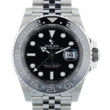 Gents Rolex GMT Master II 126710GRNR Stainless Steel case with Black dial