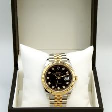 Gents Rolex Datejust 41 126333 18ct Yellow Gold   Stainless Steel case with Black Diamond dial