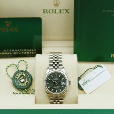 Ladies Rolex DateJust 31 278274 Steel case with Mint Green dial