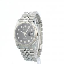 Gents Rolex Datejust 36 116234 Steel case with Black Jubilee Diamond dial
