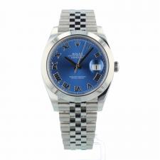 Gents Rolex Datejust 41 126300 Steel case with Blue dial