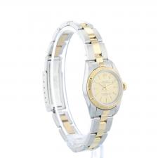 Ladies Rolex Oyster Perpetual 76233 18ct Yellow Gold Stainless Steel case with Gilt dial
