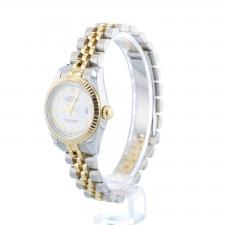 Ladies Rolex DateJust  179173 18ct Yellow Gold   Stainless Steel case with White dial