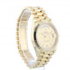 Gents Rolex Day Date 40 228238 18ct Yellow Gold case with Champagne dial