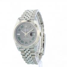 Gents Rolex Datejust 41 Wimbledon Dial 126334 Steel case with Wimbledon dial