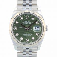Gents Rolex DateJust 36 126234 Stainless Steel case with Palm Diamond dial