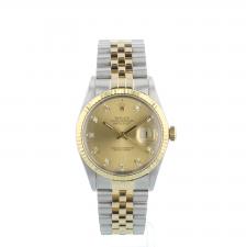 Gents Rolex DateJust 16013 18ct Yellow Gold Stainless Steel case with Gilt Diamond dial